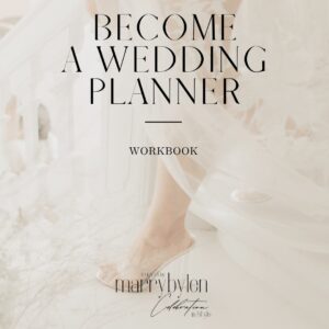 Workbook Coaching - become a wedding planner by marrybylen